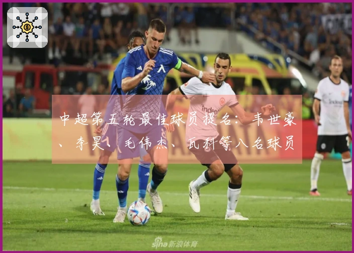 中超第五轮最佳球员提名：韦世豪、李昊、毛伟杰、瓦科等八名球员入围